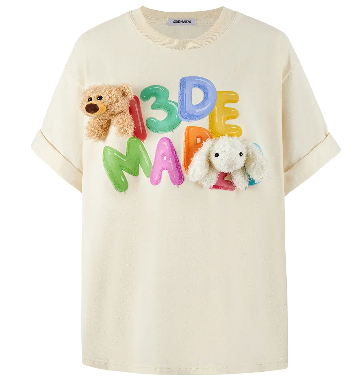 13DE MARZO Doozoo Balloon T-shirt (Beige)