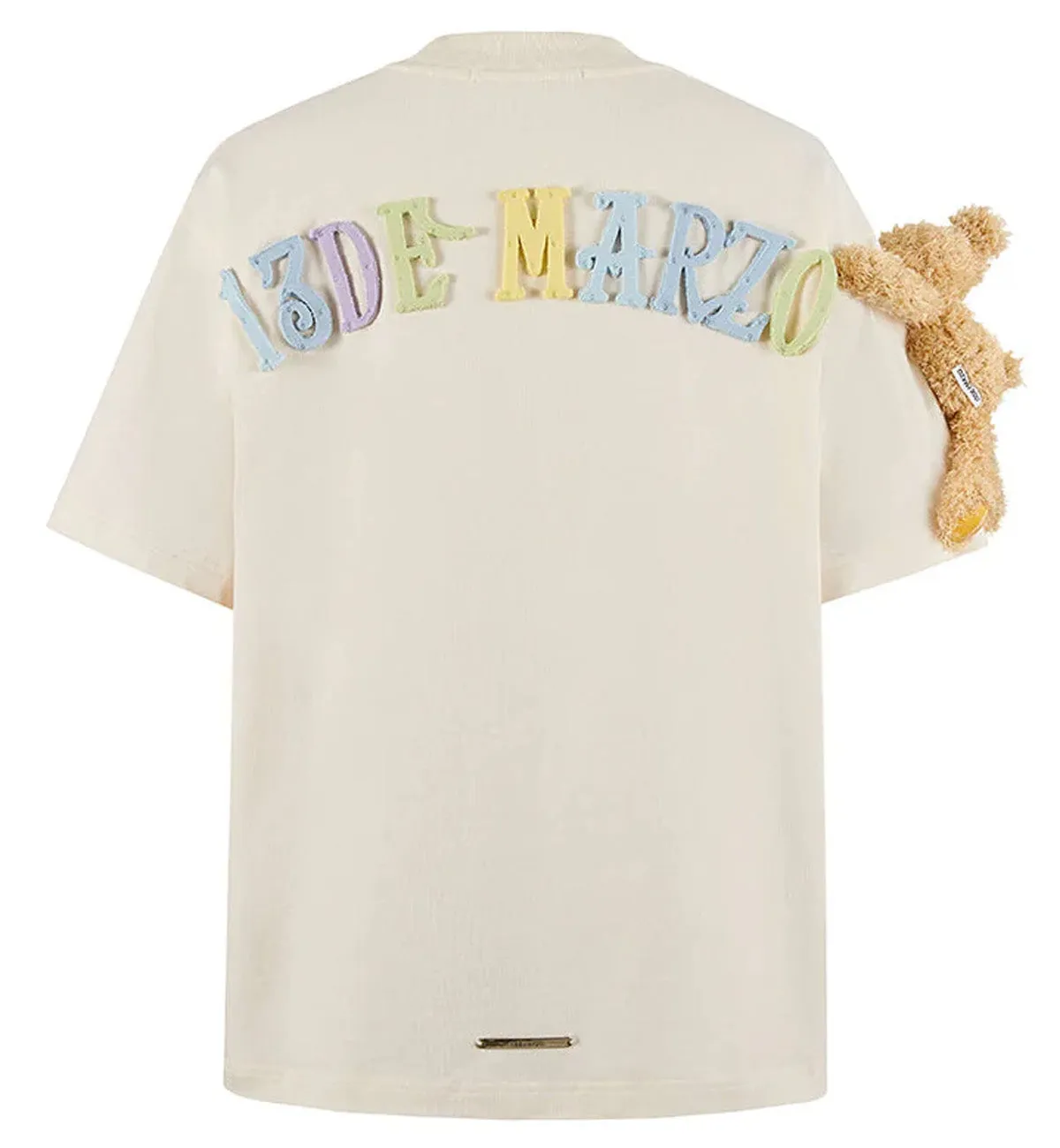 13DE MARZO Macaron Logo T-Shirt (Beige)