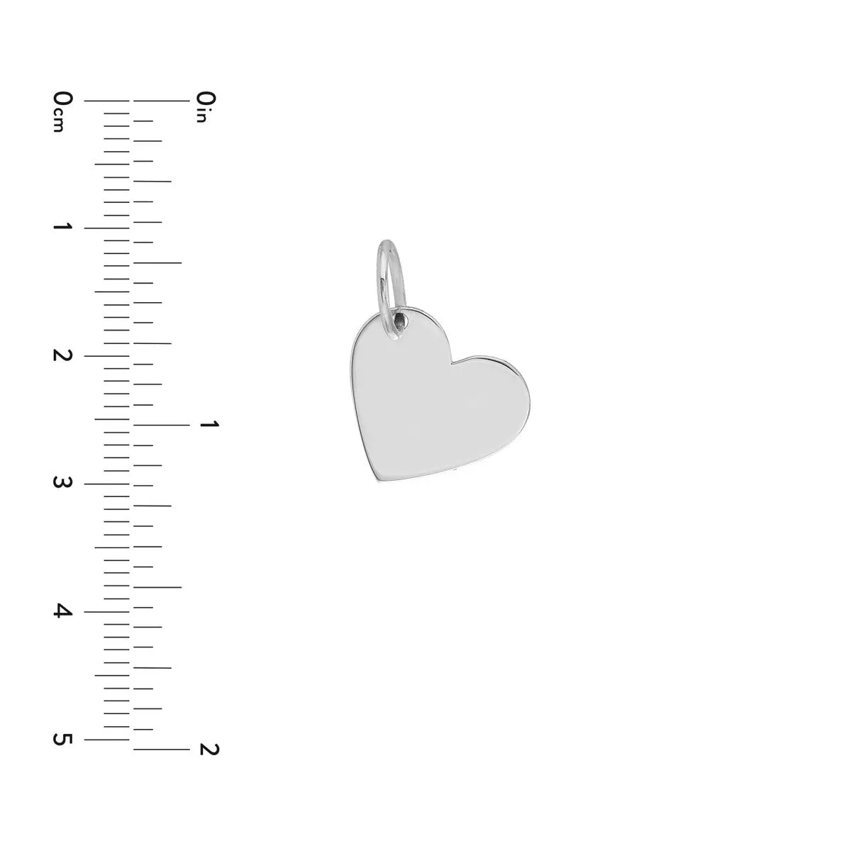 14K Yellow Gold Small Slanted Heart Engravable Charm