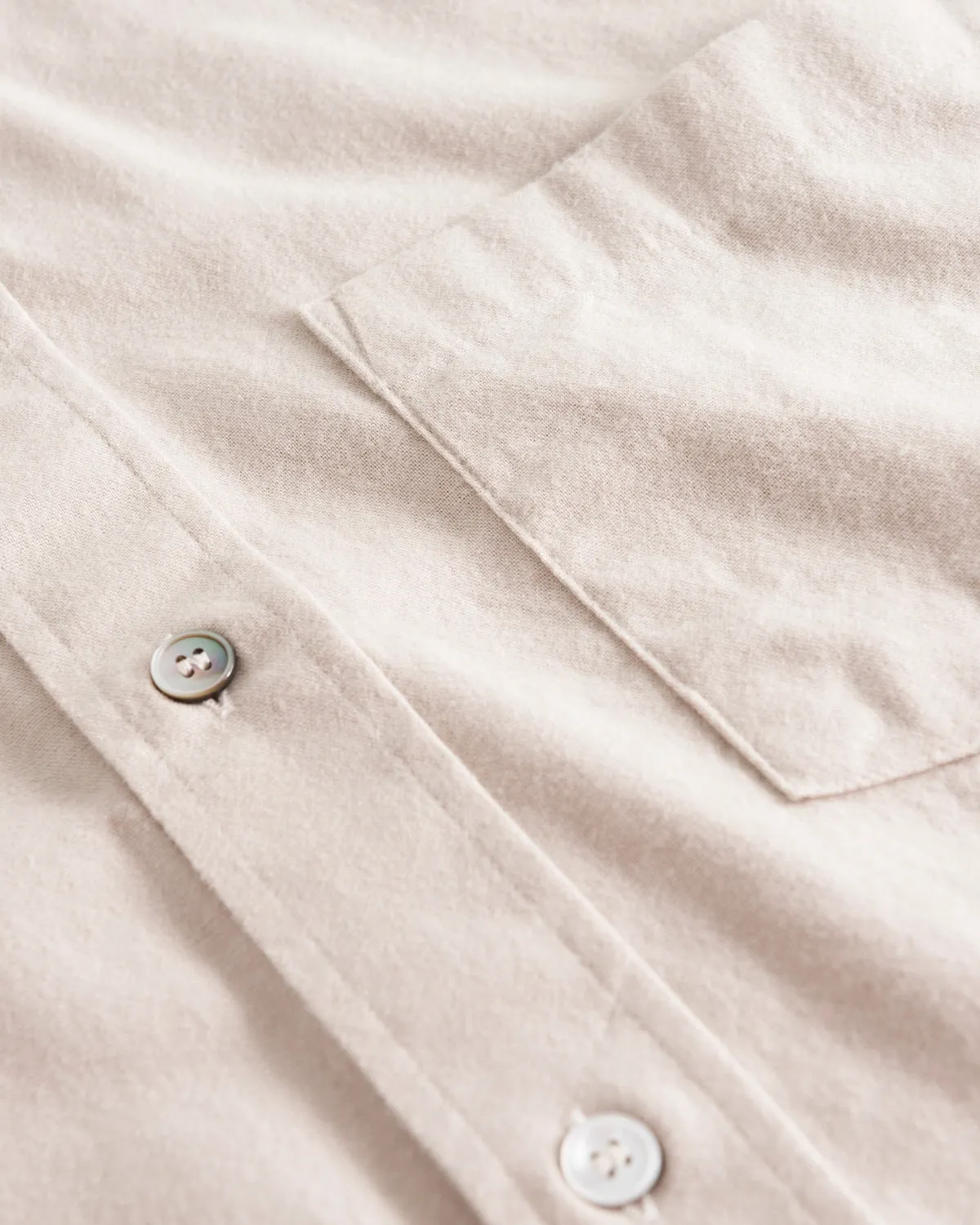 Adam Classic Flannel Shirt - Light Sand