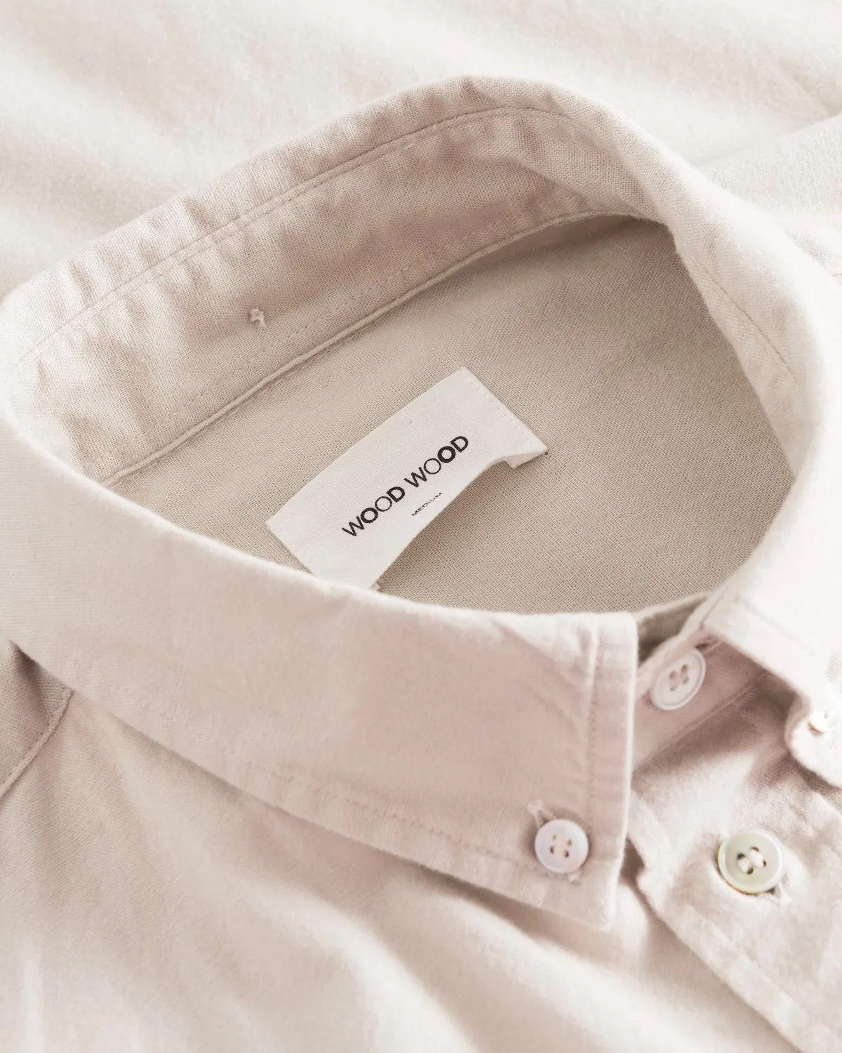 Adam Classic Flannel Shirt - Light Sand