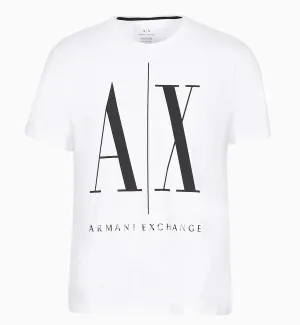 Armani Exchange Icon Logo Tee (Bianco E Nero)