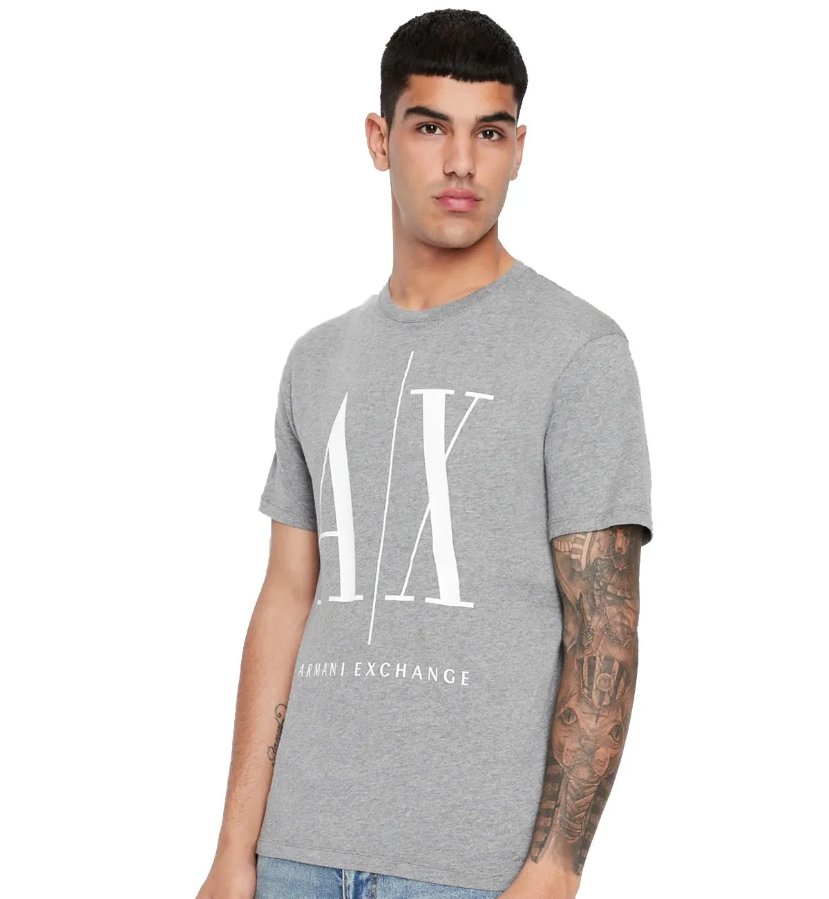 Armani Exchange Icon Logo Tee (Grey)