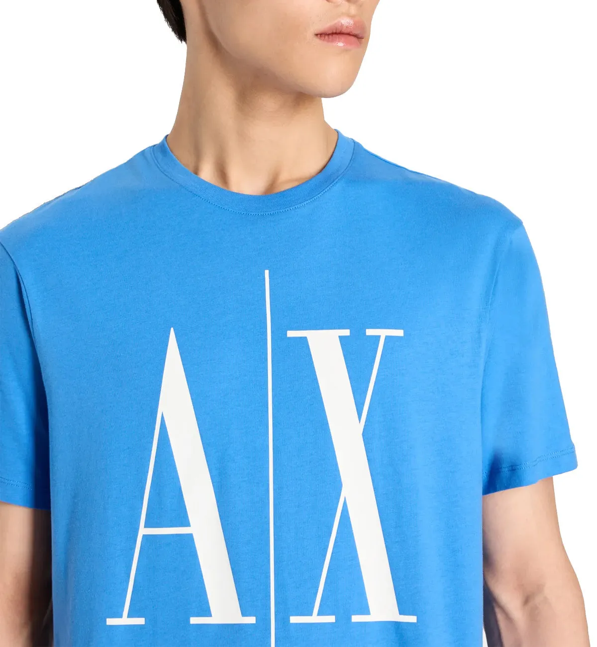 Armani Exchange Icon Logo Tee (Sky Blue)