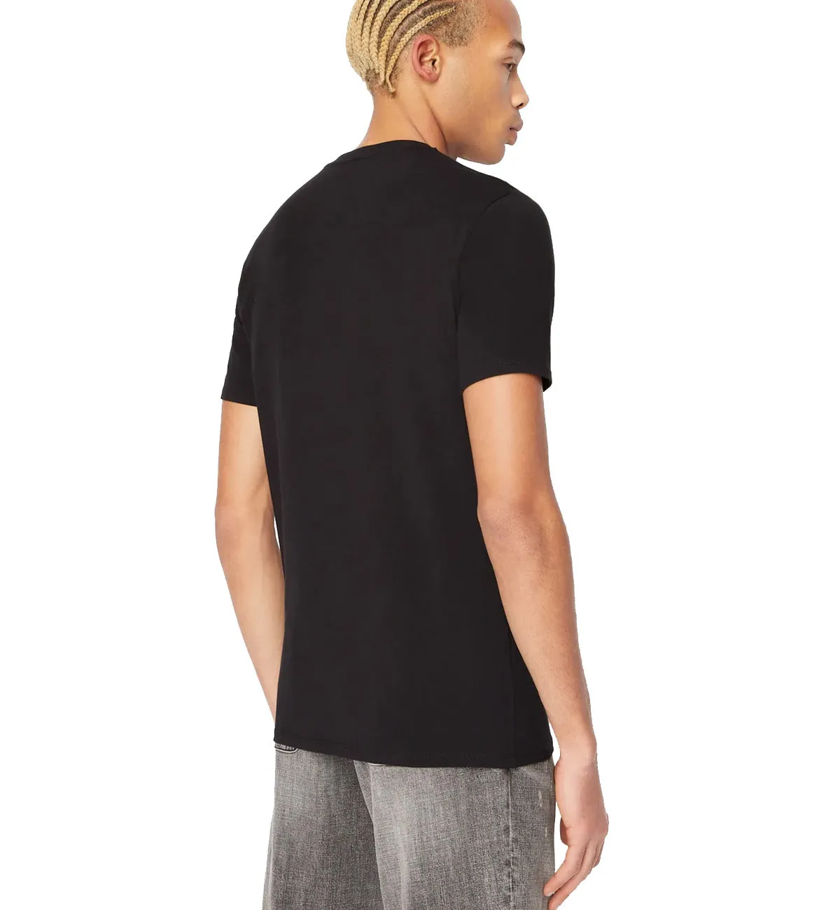 Armani Exchange Slim Fit Line Logo Tee (Black)