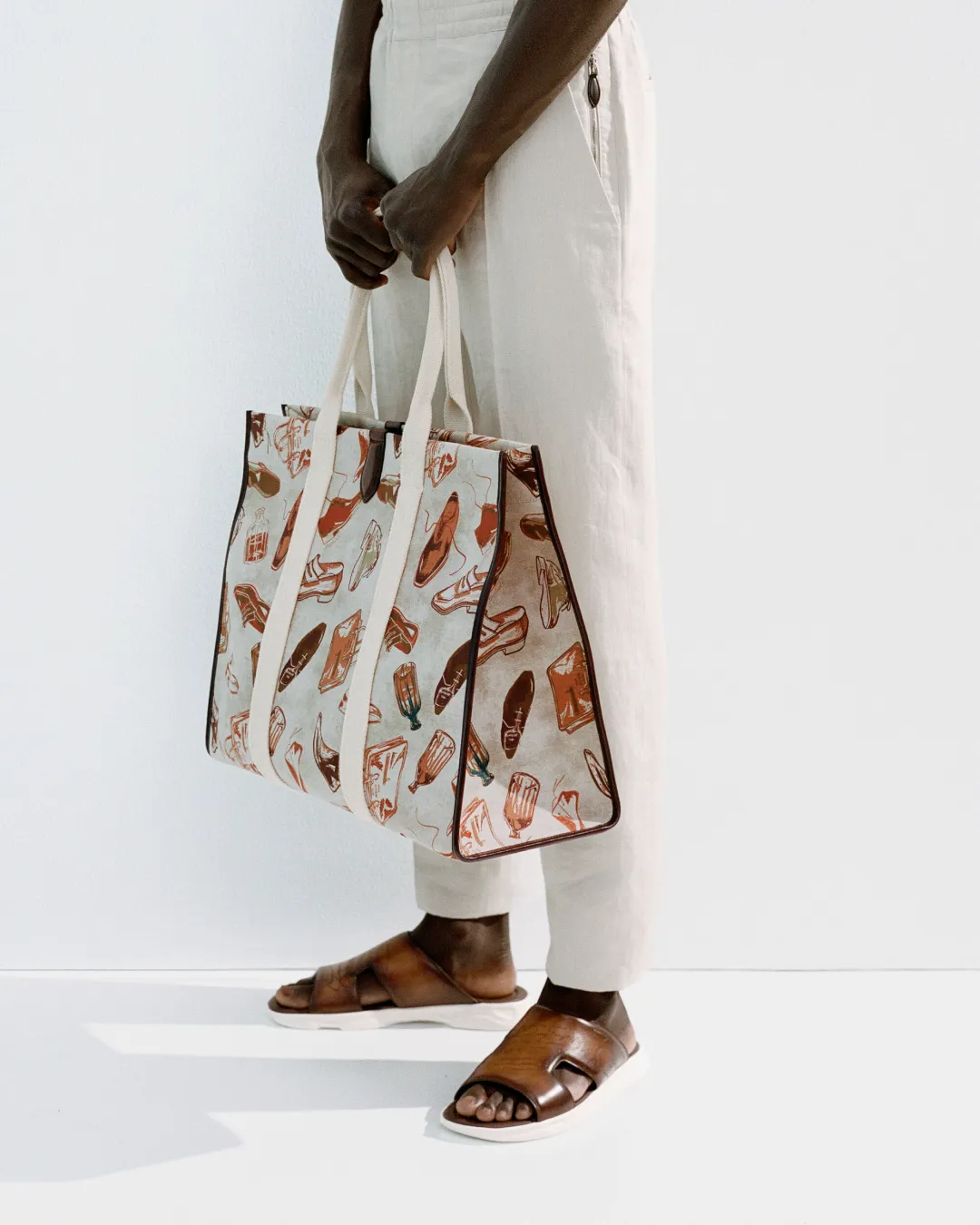 Berluti Shadow Leather Sandals