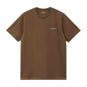 Carhartt WIP Script Embroidery T-Shirt Lumber/White