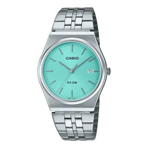 Casio Vintage B145D Turquoise Blue Silver MTPB145DC-2A1