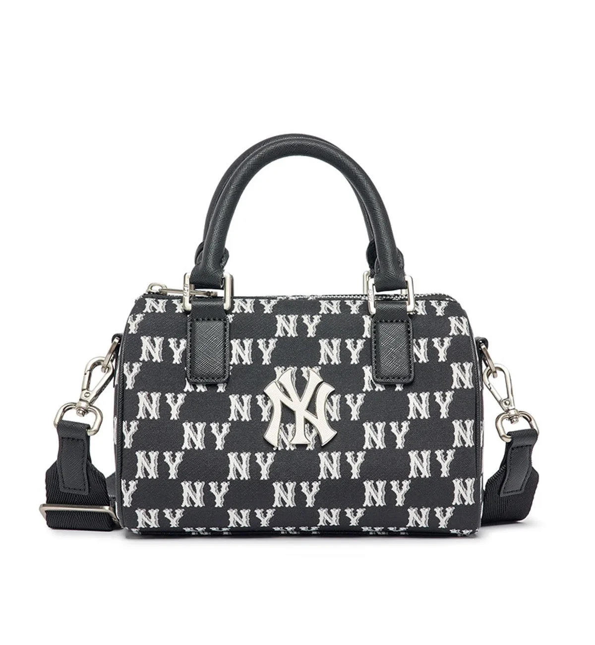 Classic Monogram Jacquard S-Boston Bag (Black White)