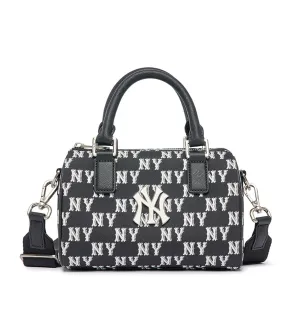 Classic Monogram Jacquard S-Boston Bag (Black White)