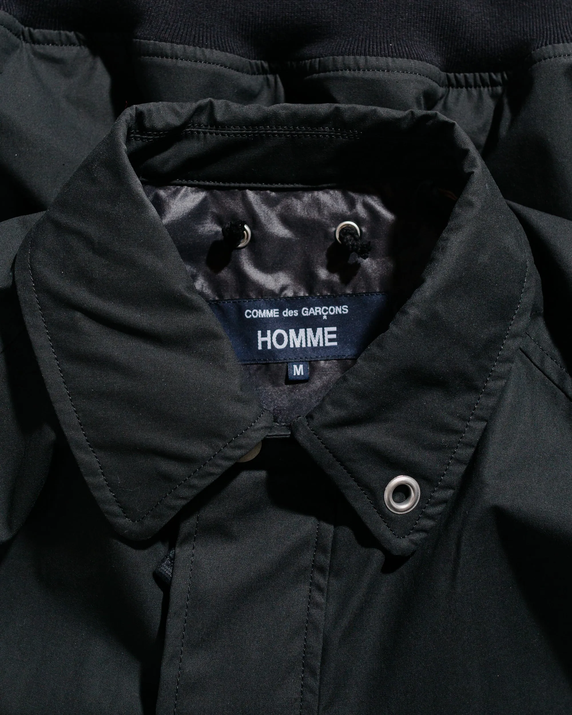 Comme des Garons HOMME Dry Oil Bomber Jacket Black