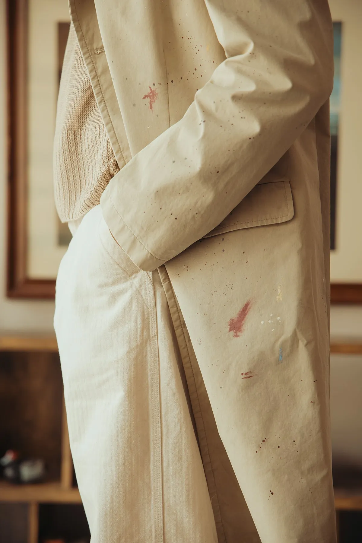 Cotton Painter Jacket - Pink Beige