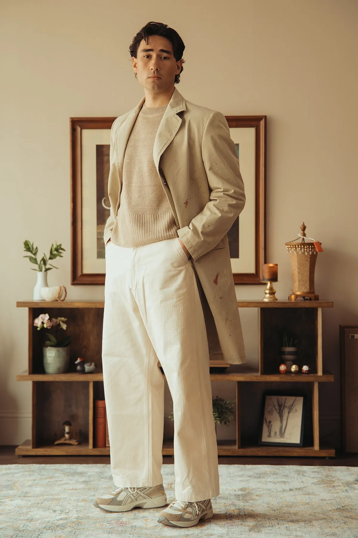 Cotton Painter Jacket - Pink Beige