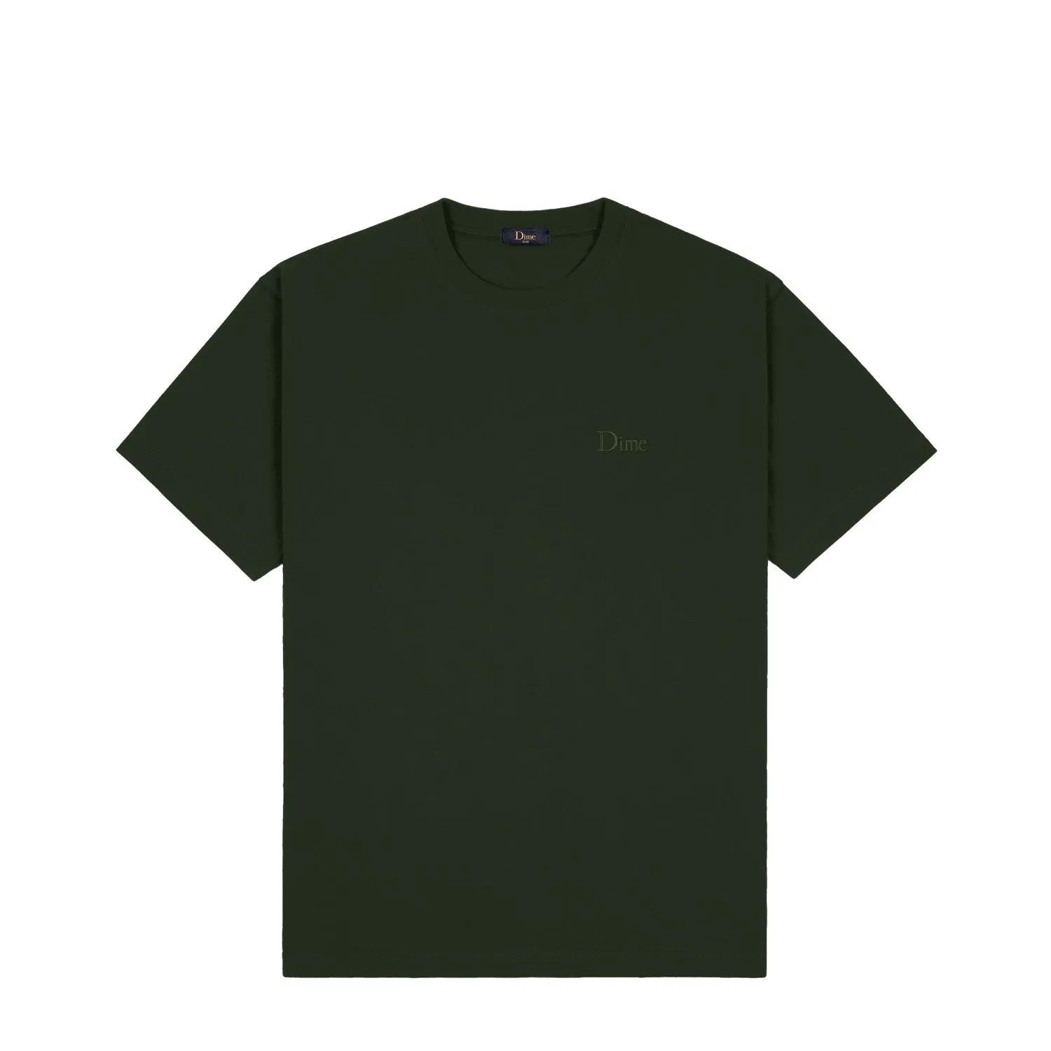 Dime Men Classic Small Logo T-Shirt Forest Green