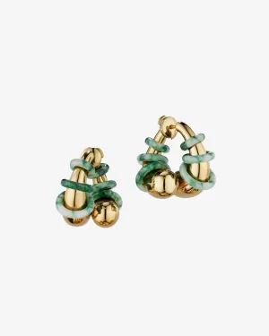 Dyne - Women's Ambrosia Earrings - (Yellow Gold/Jadeite)