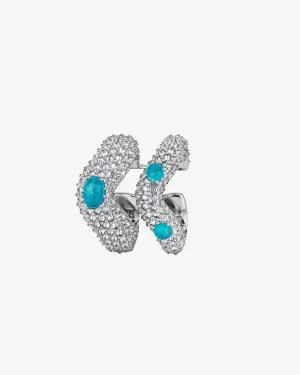 Dyne - Women's Elixia Ear Cuff - (White Gold/Paraiba Tourmaline)