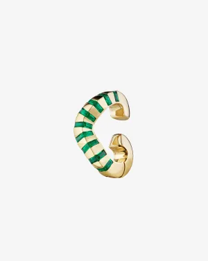 Dyne - Women's Nemes Ear Cuffs - (Yellow Gold/Emerald)