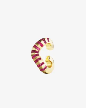 Dyne - Women's Nemes Ear Cuffs - (Yellow Gold/Ruby)
