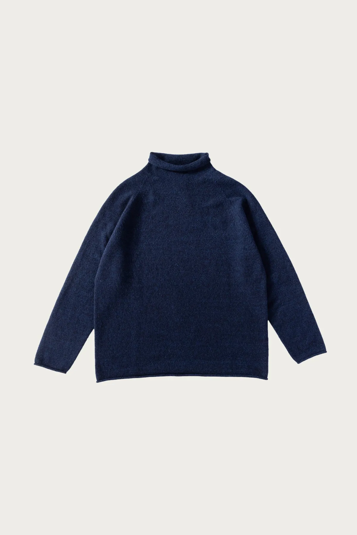 Extended Pleasure Knit - Navy Superfine Lambswool