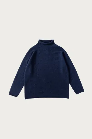 Extended Pleasure Knit - Navy Superfine Lambswool