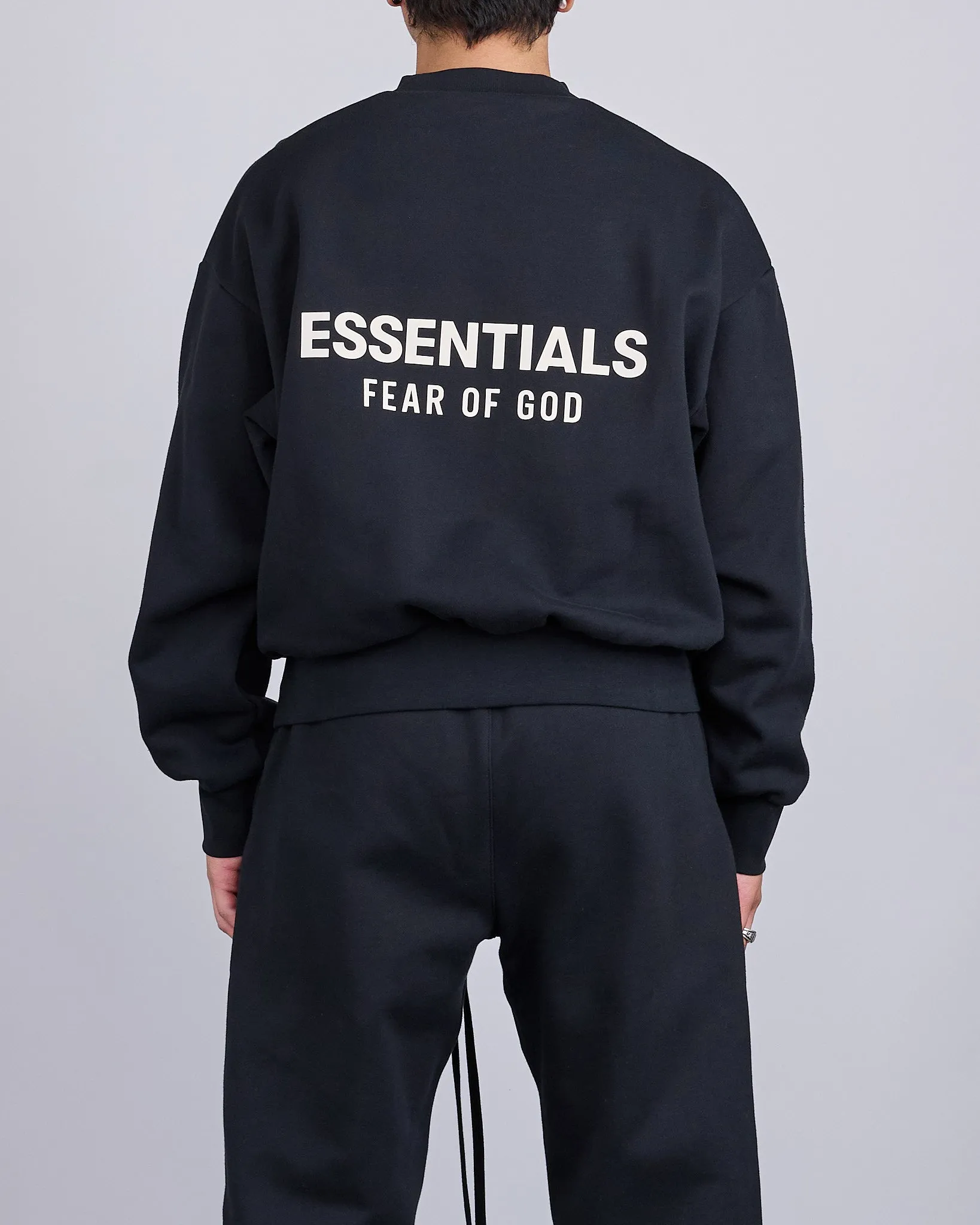 Fear of God Essentials Classic Crewneck Bevel Jet Black