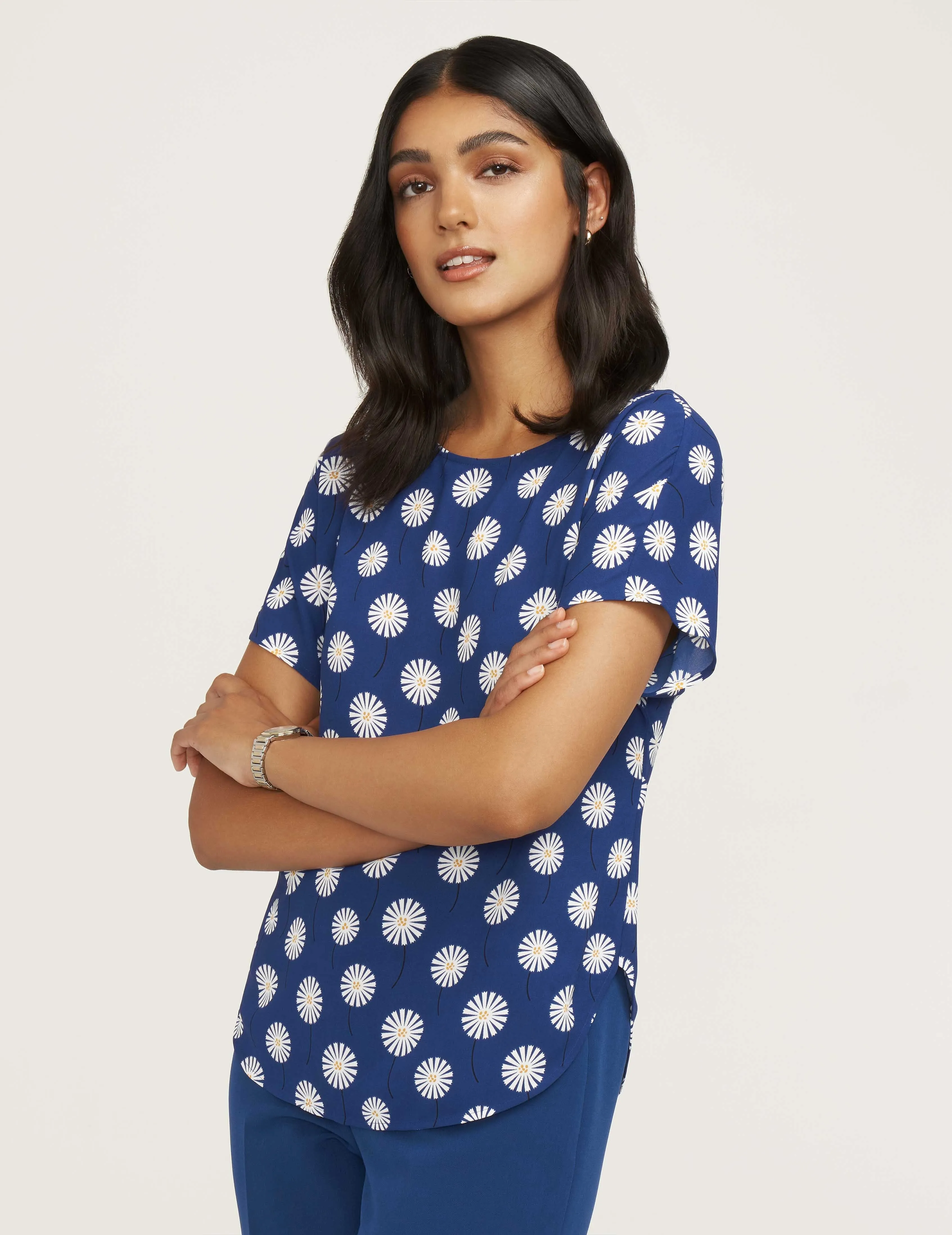 Flapper Daisy Bateau-Neck Blouse- Sale