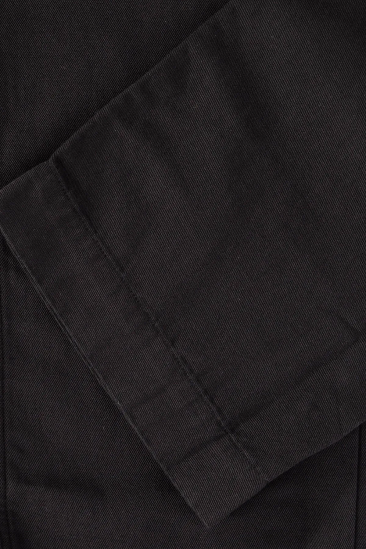 Flat Front Cotton/Linen Chinos - Faded Black