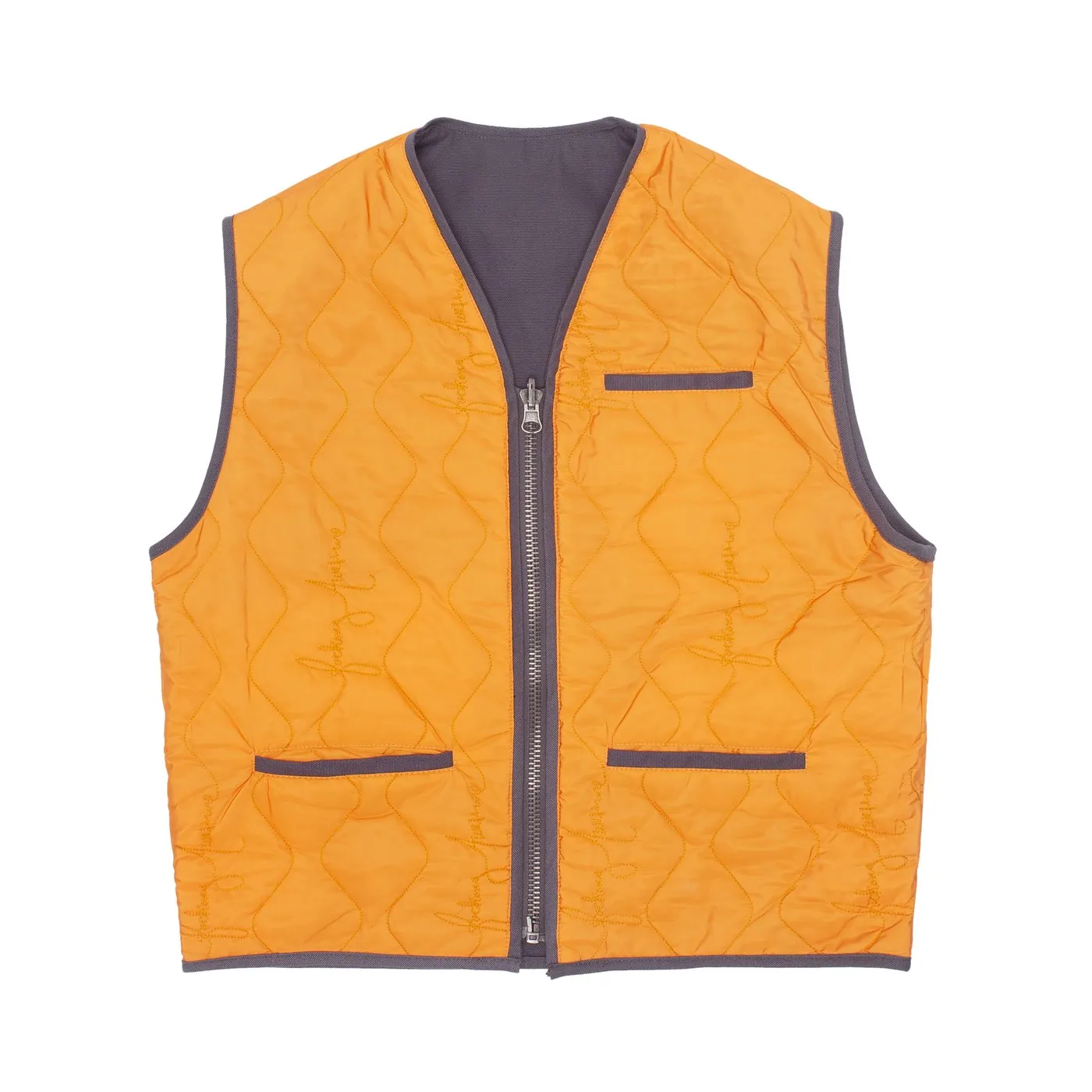 Fucking Awesome Reversible Utility Vest // Yellow/Grey