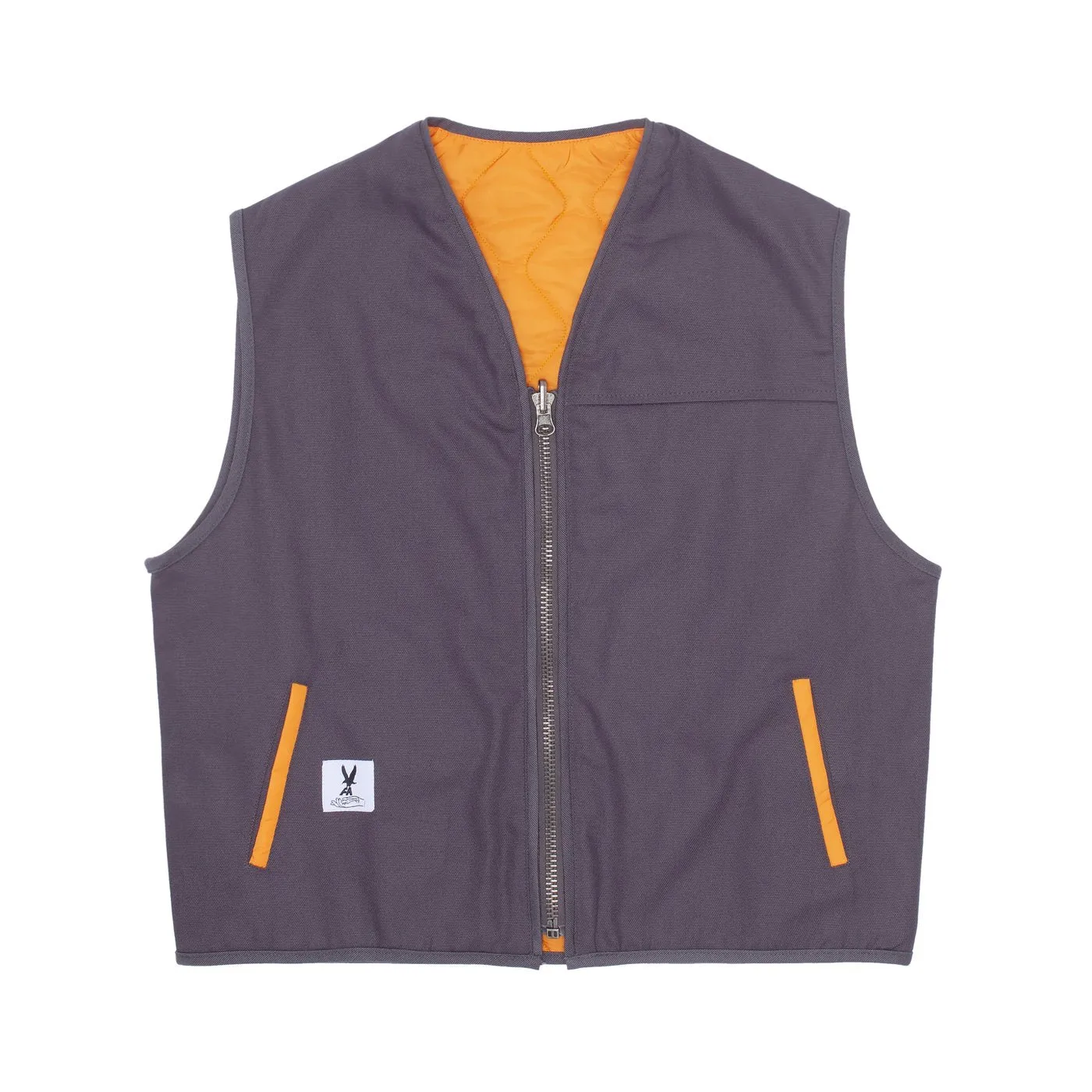 Fucking Awesome Reversible Utility Vest // Yellow/Grey