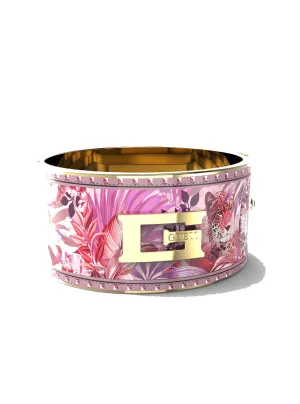 Gold Foulard Jungle Print Bangle