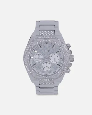 Guess Mainline Fury Glitz Bracelet Watch Silver