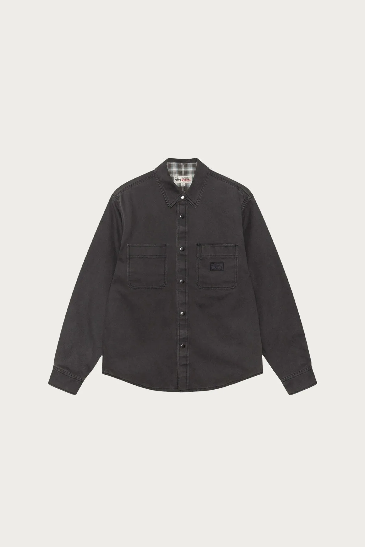 Heavy Washed Canvas Shirt - Black