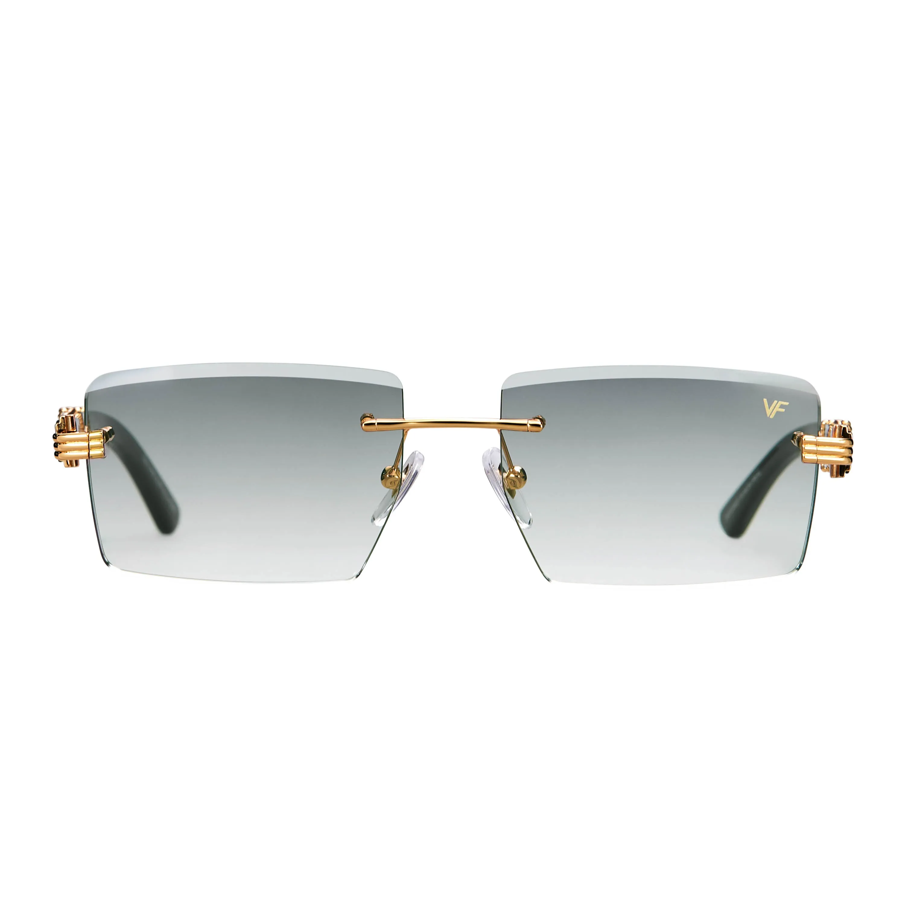 Icon Buffs Rimless Black Buffalo Horn 24KT Gold