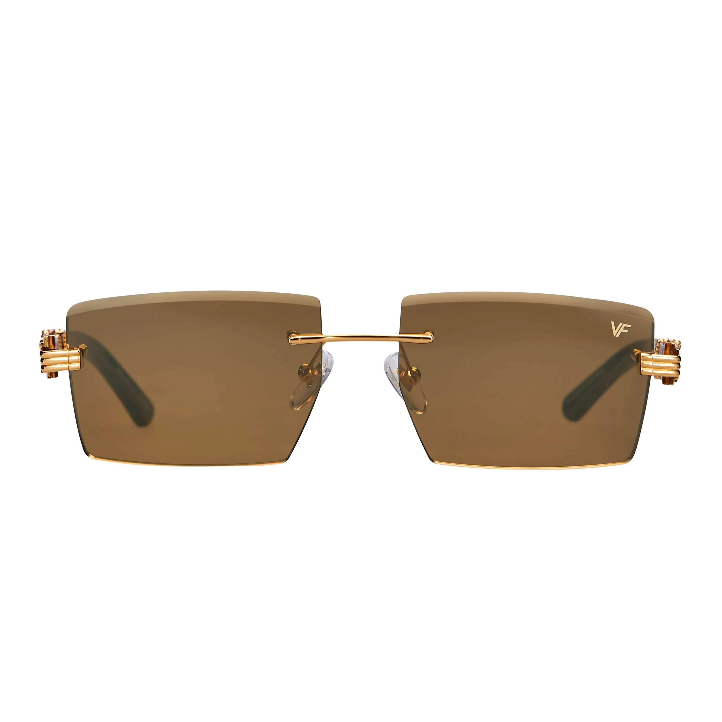 Icon Buffs Rimless Black Buffalo Horn 24KT Gold