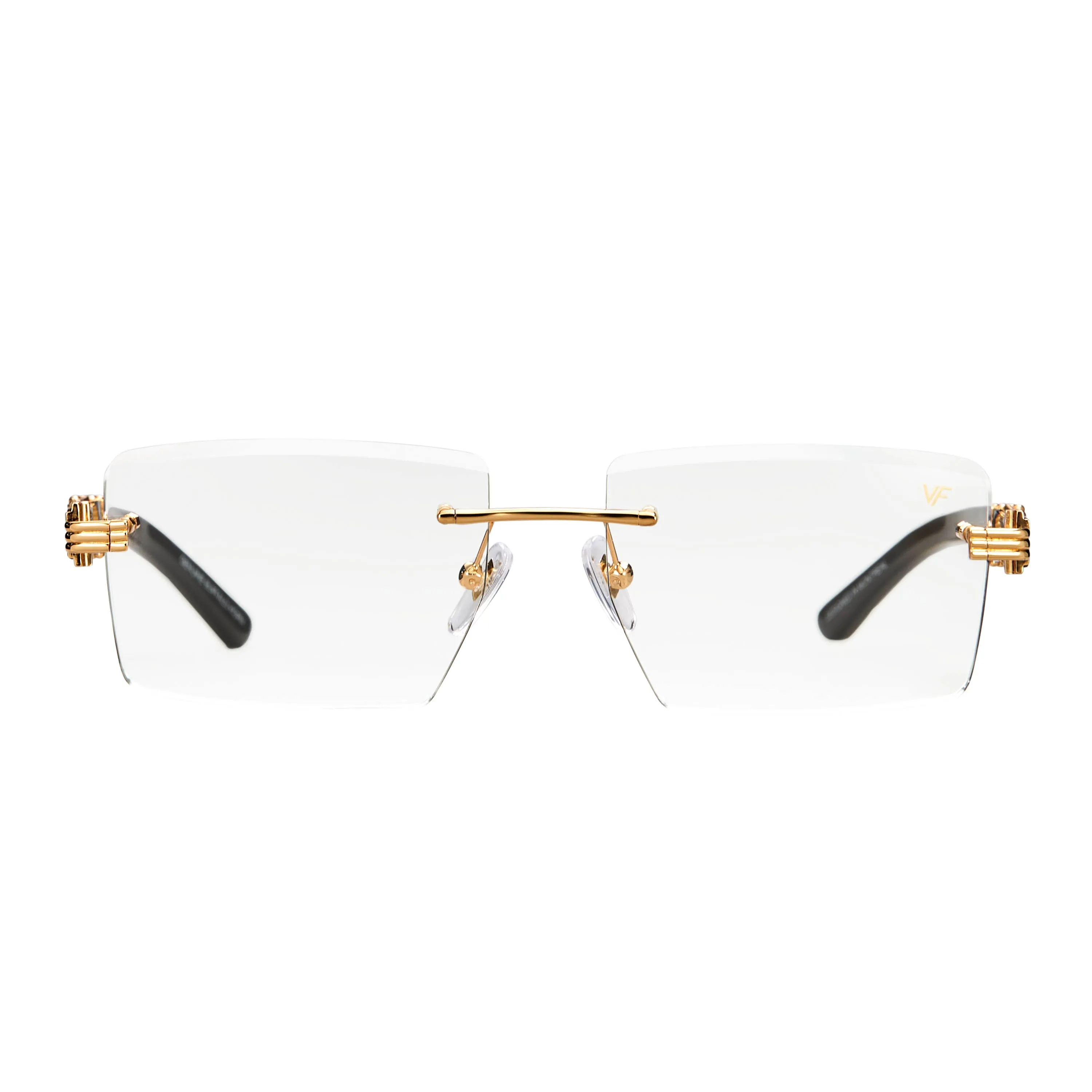 Icon Buffs Rimless Black Buffalo Horn 24KT Gold