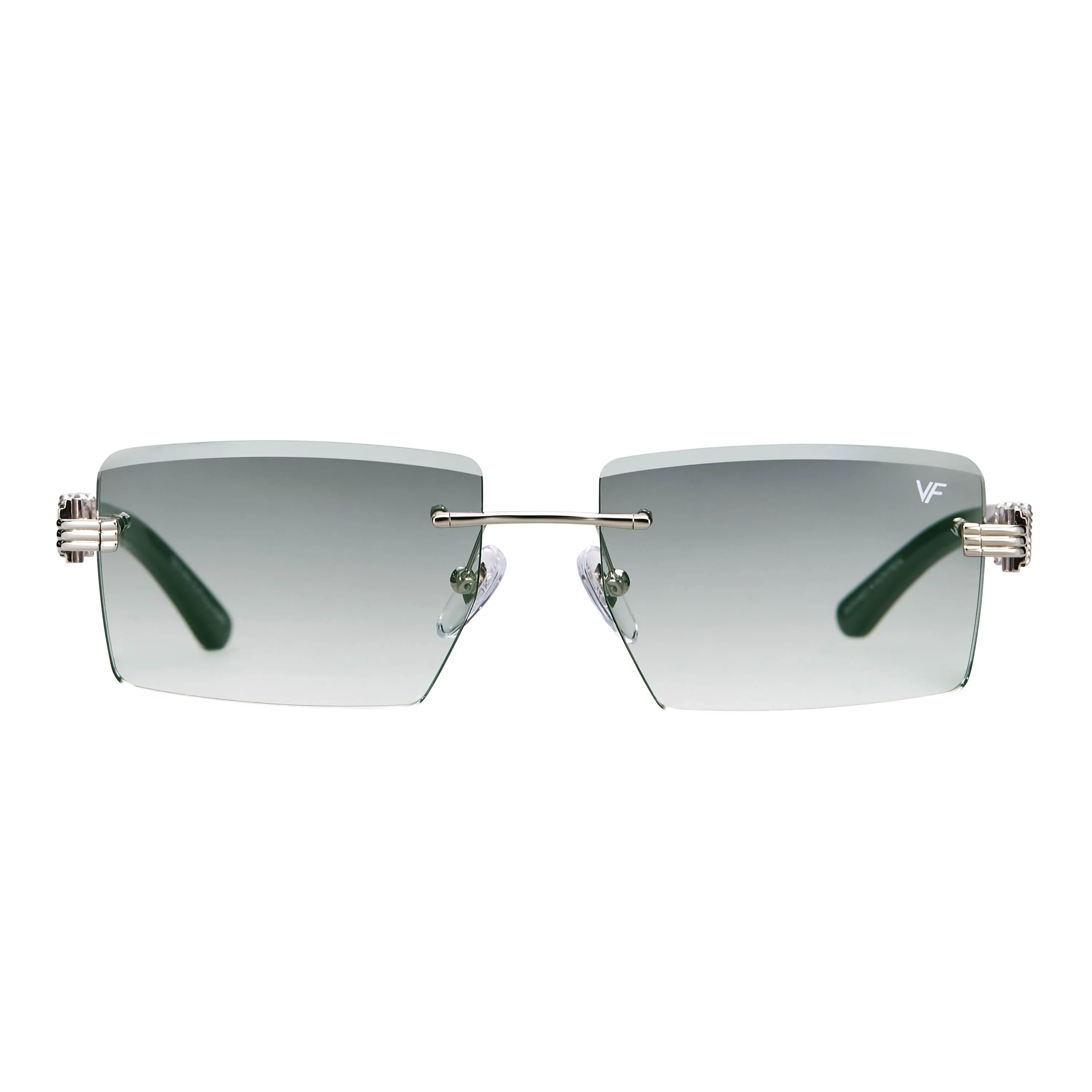 Icon Buffs Rimless Black Buffalo Horn 24KT White Gold