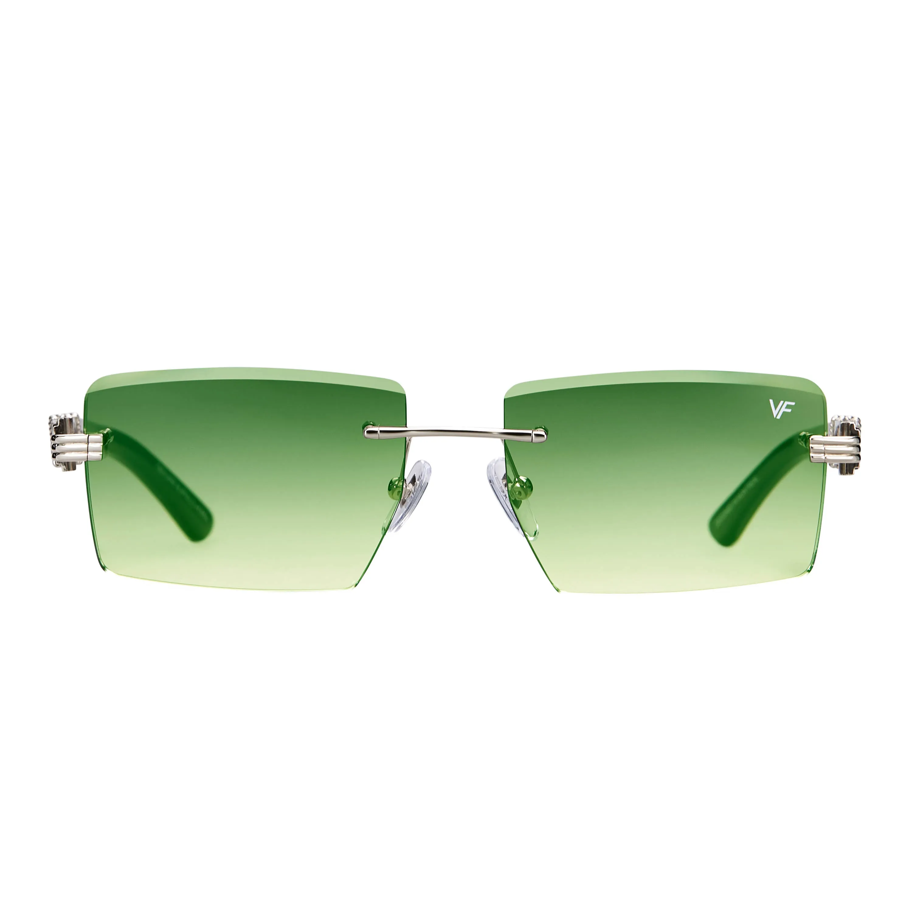 Icon Buffs Rimless Black Buffalo Horn 24KT White Gold