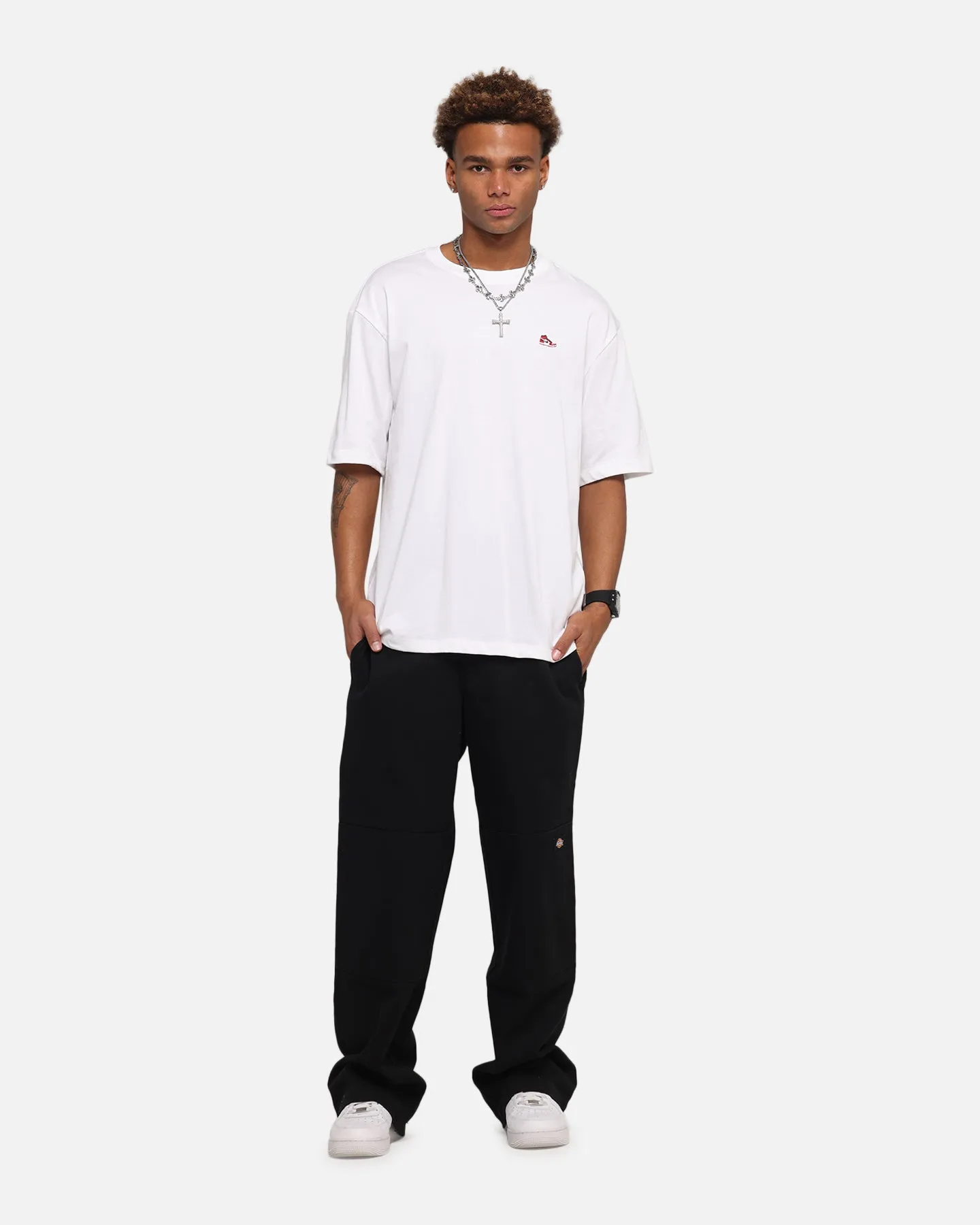 Jordan Brand Sneaker Patch Crewneck T-Shirt White/Varsity Red