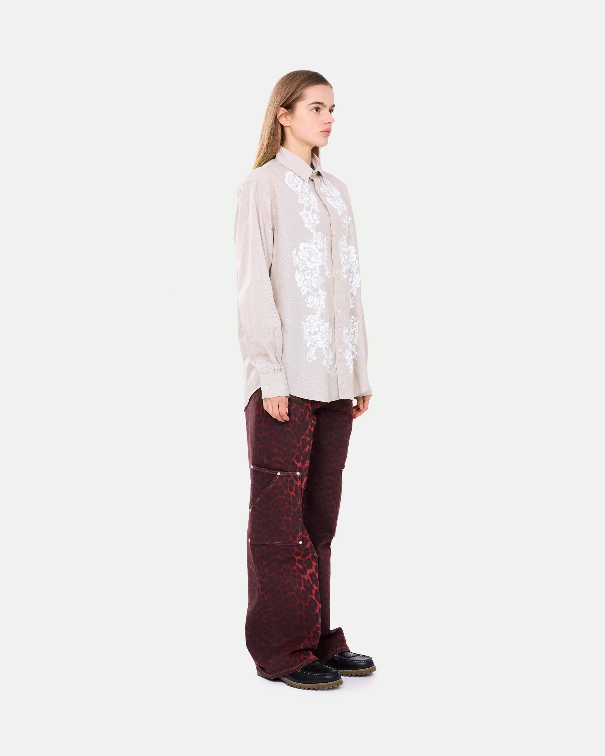 Lace Overprinted Poplin Shirt