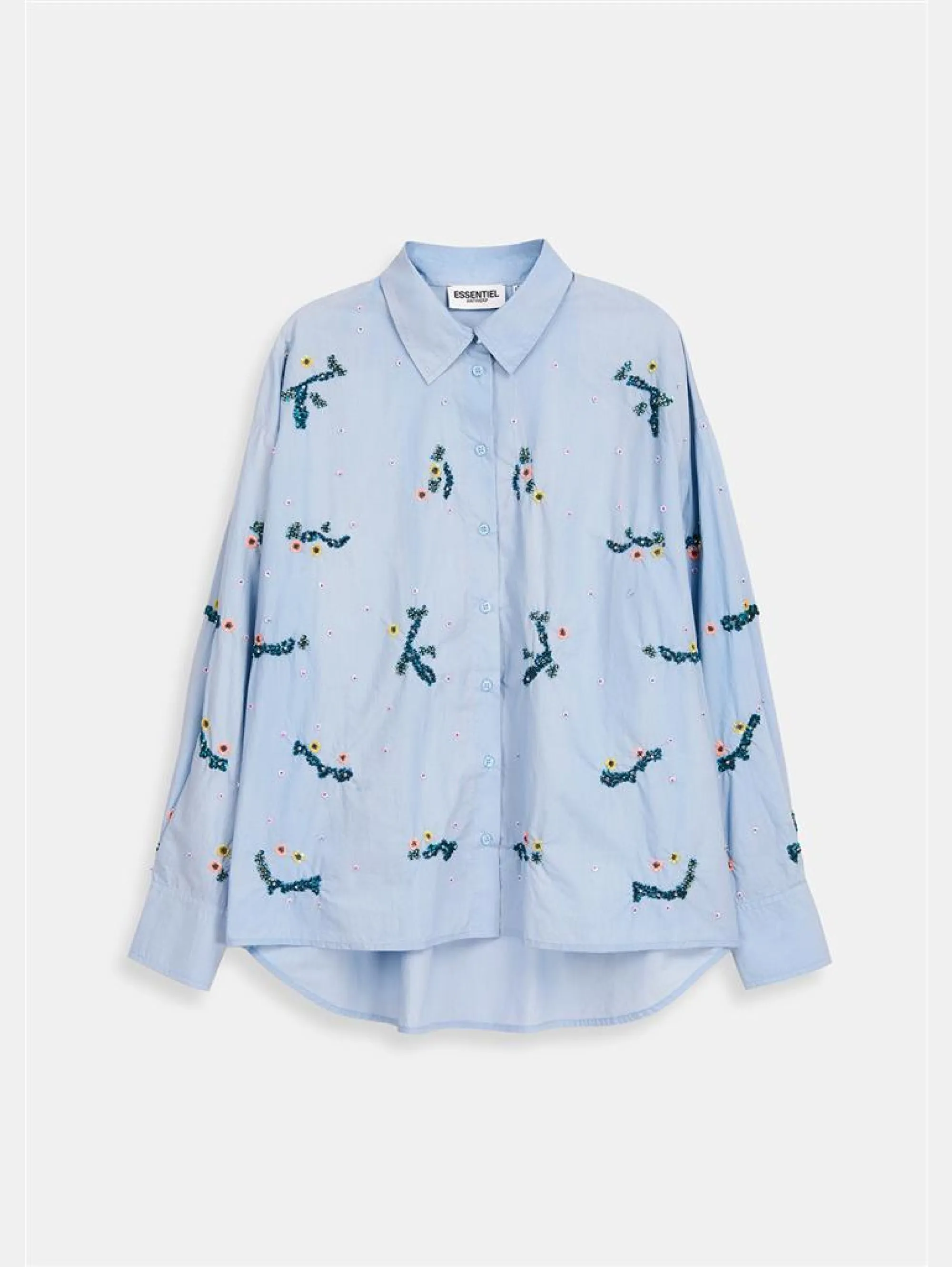 Light Blue Sequined Shirt