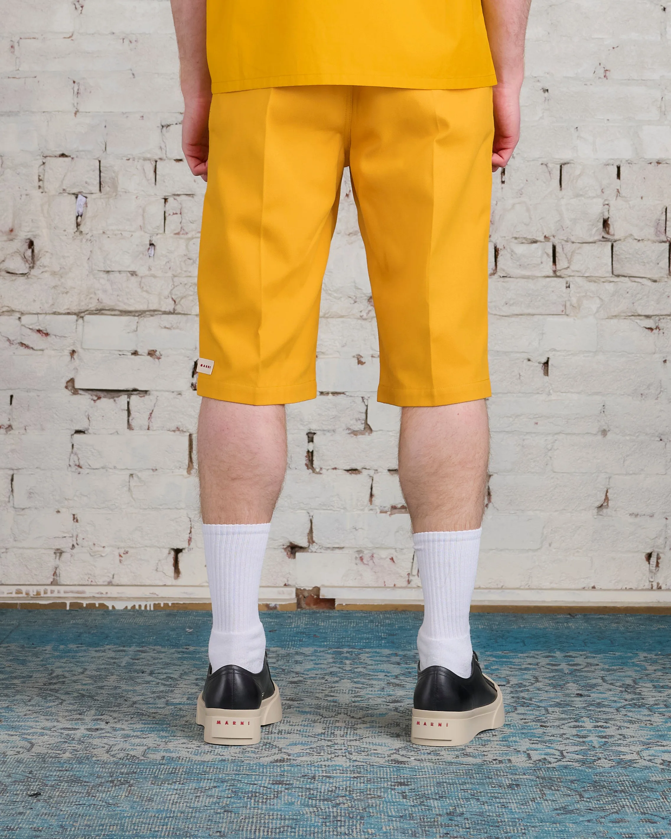 Marni Workwear Gabardine Bermuda Short Light Orange