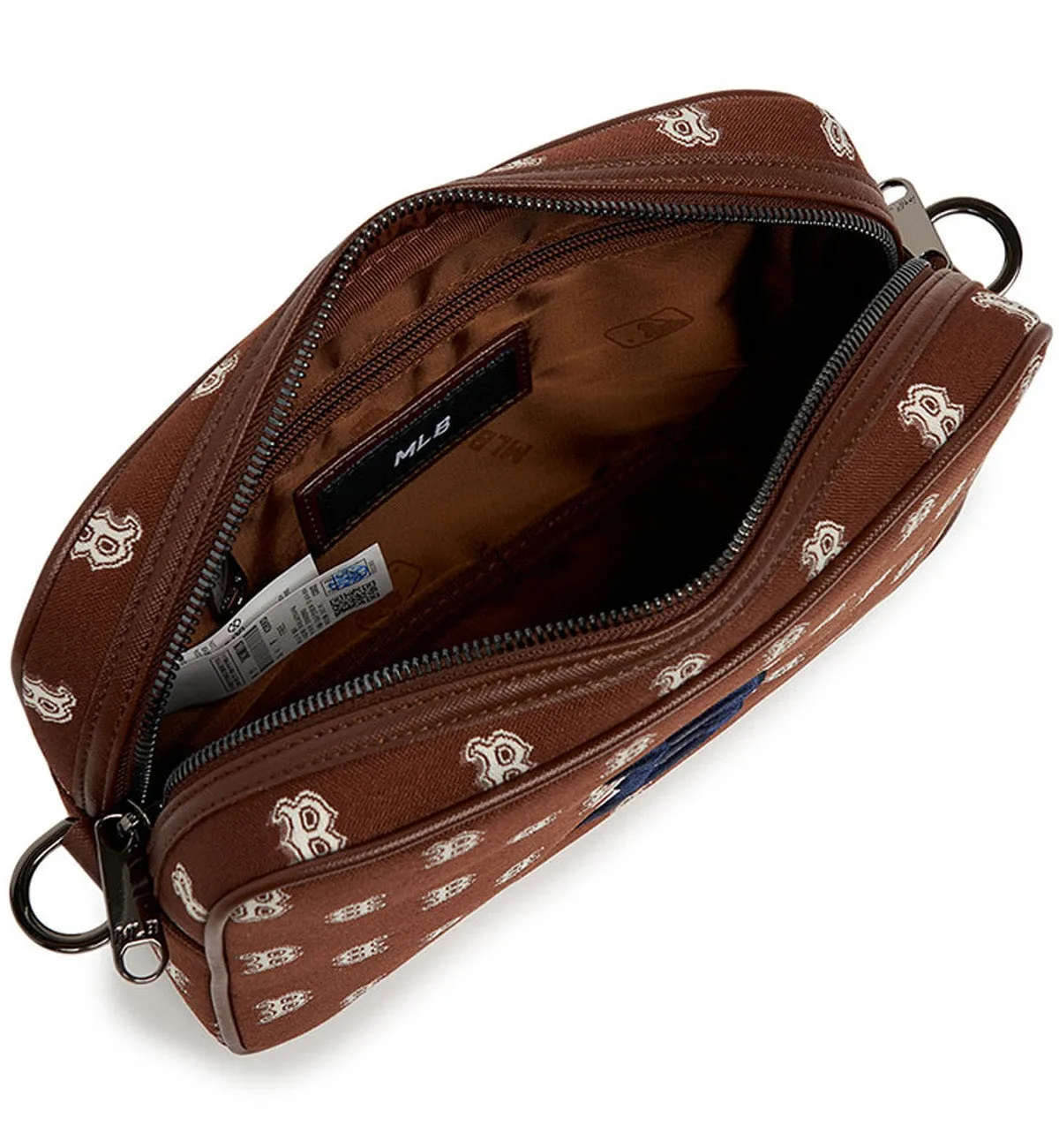 MLB Classic Monogram Jacquard Cross Bag (Brown Blue)