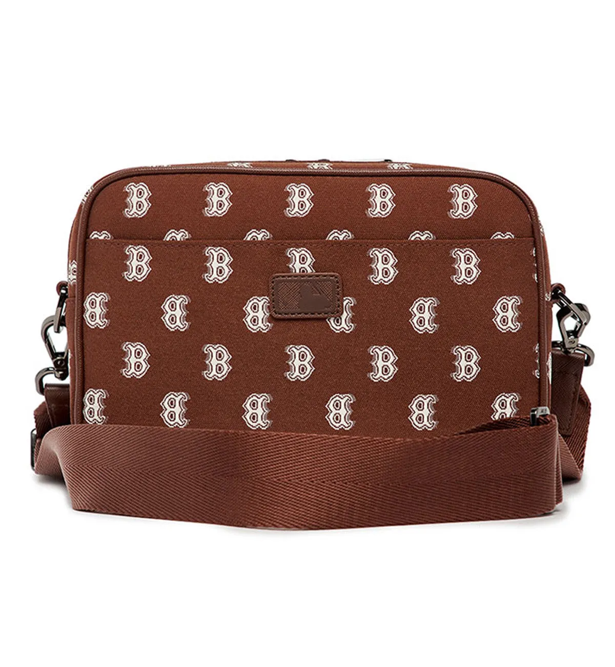 MLB Classic Monogram Jacquard Cross Bag (Brown Blue)