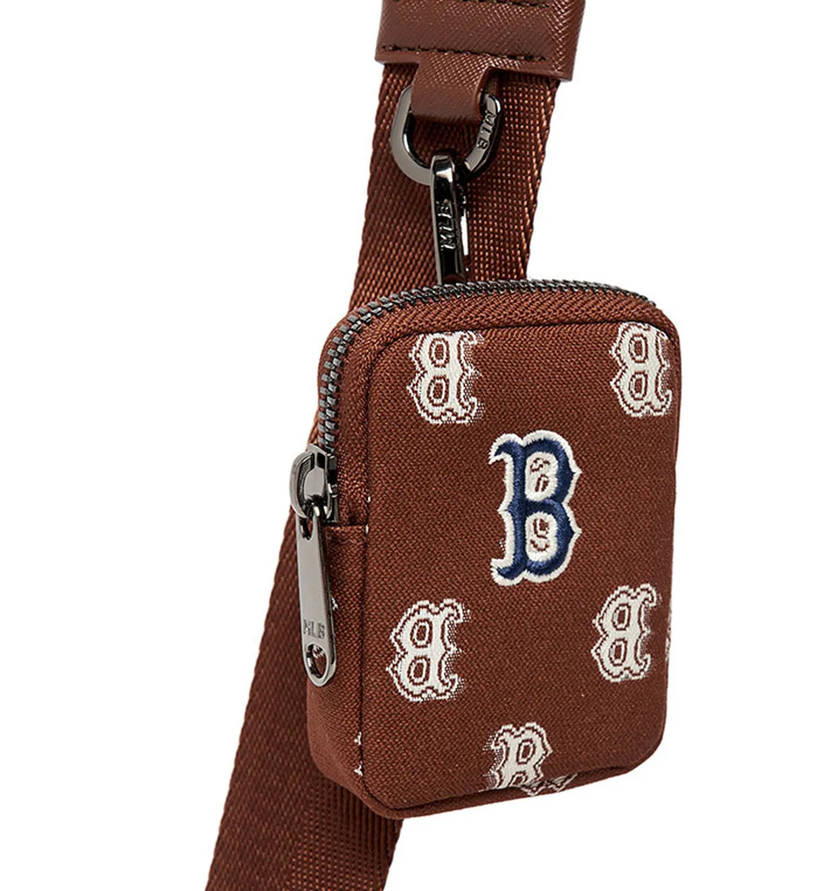 MLB Classic Monogram Jacquard Cross Bag (Brown Blue)