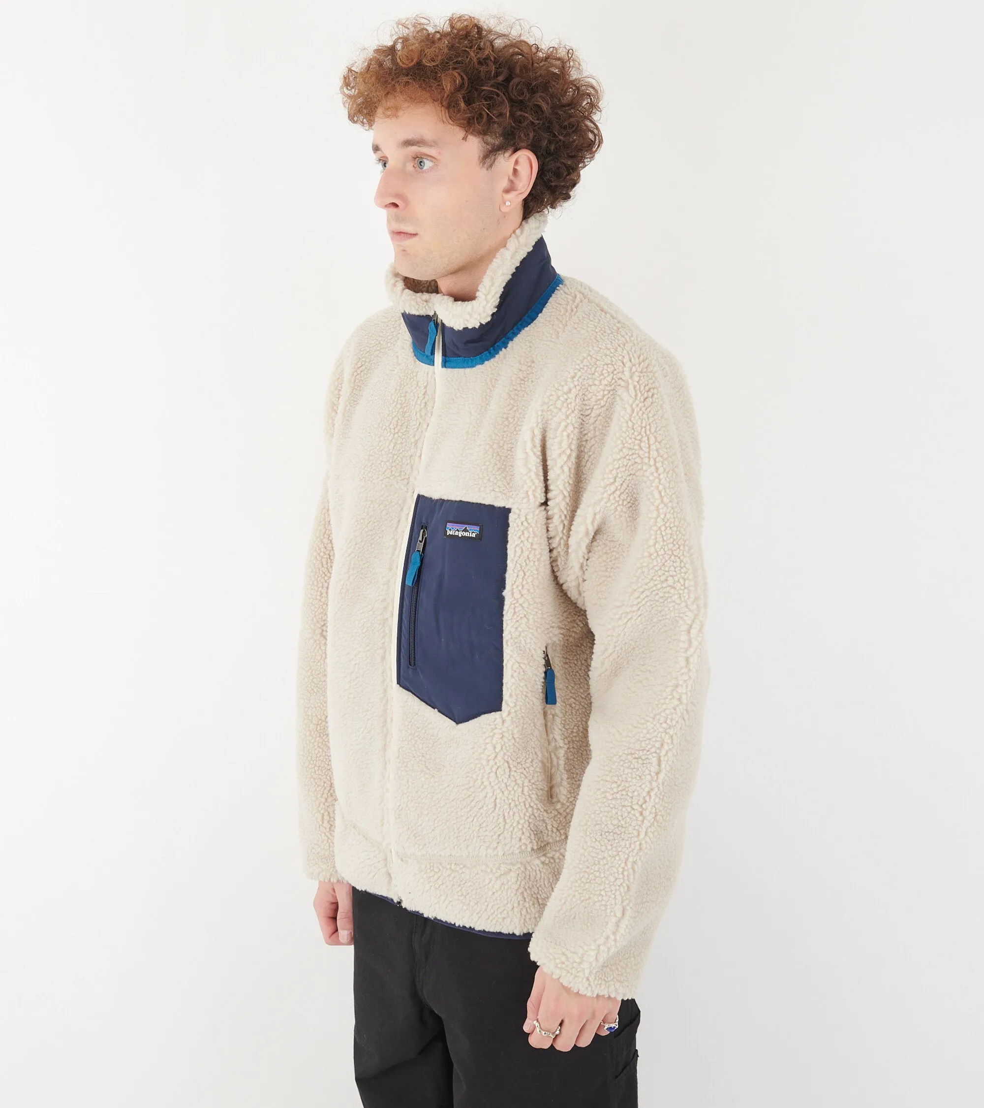 M's Classic Retro-X Fleece Jacket Natural/Blue Mix