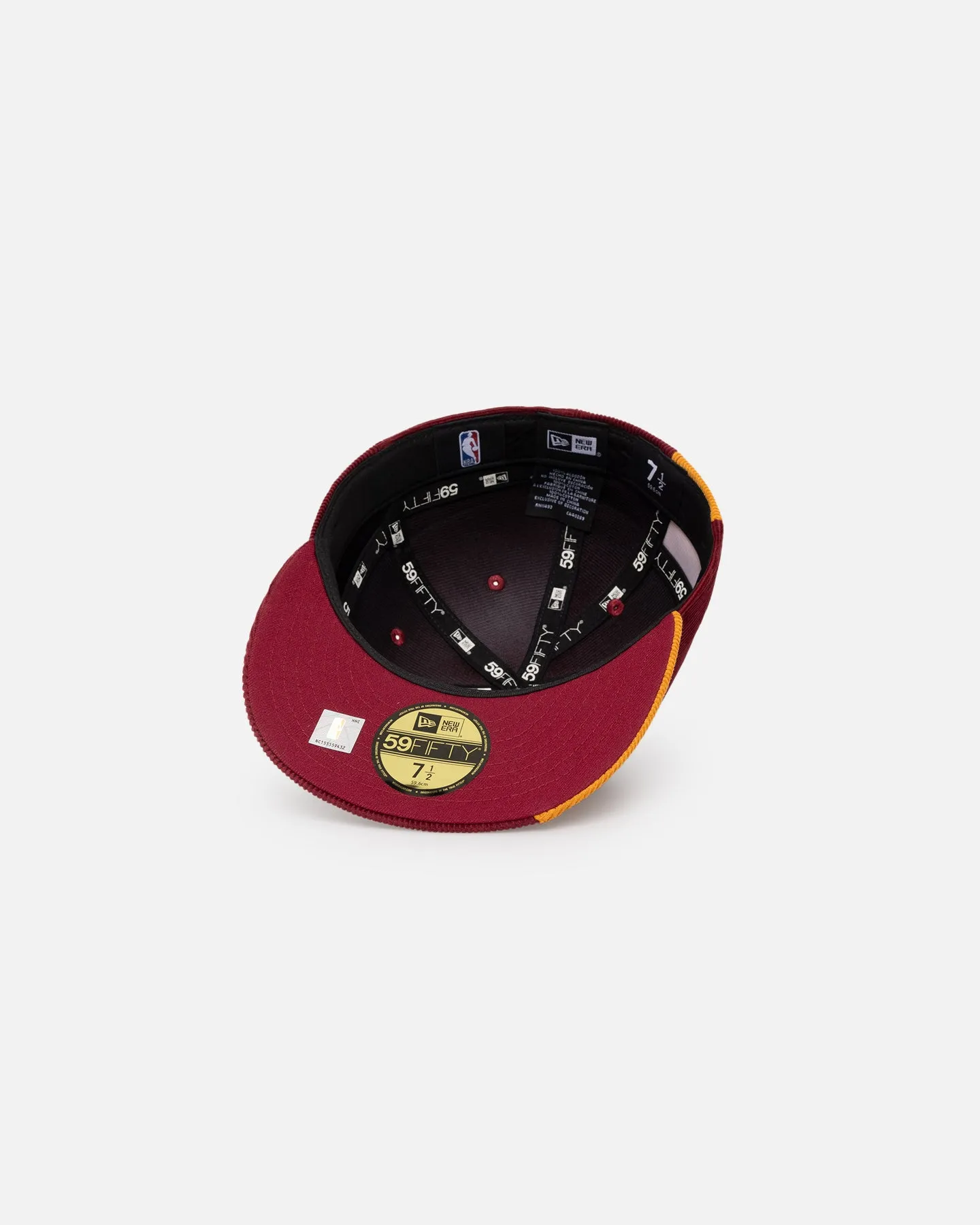 New Era Chicago Bulls 'Maroon Patchwork Corduroy' 59FIFTY Fitted Maroon/Yellow