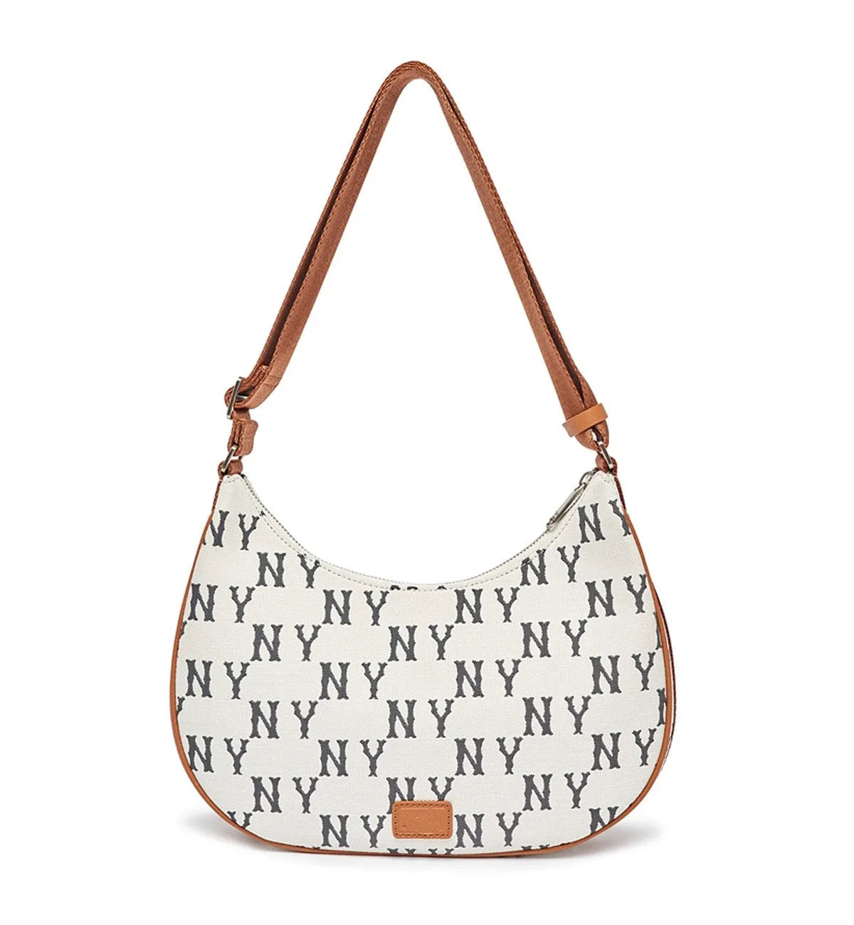 NYK Classic Monogram Jacquard L-Hobo Bag (White)