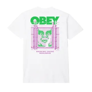 OBEY CHAIN LINK FENCE ICON CLASSIC T-SHIRT // WHITE