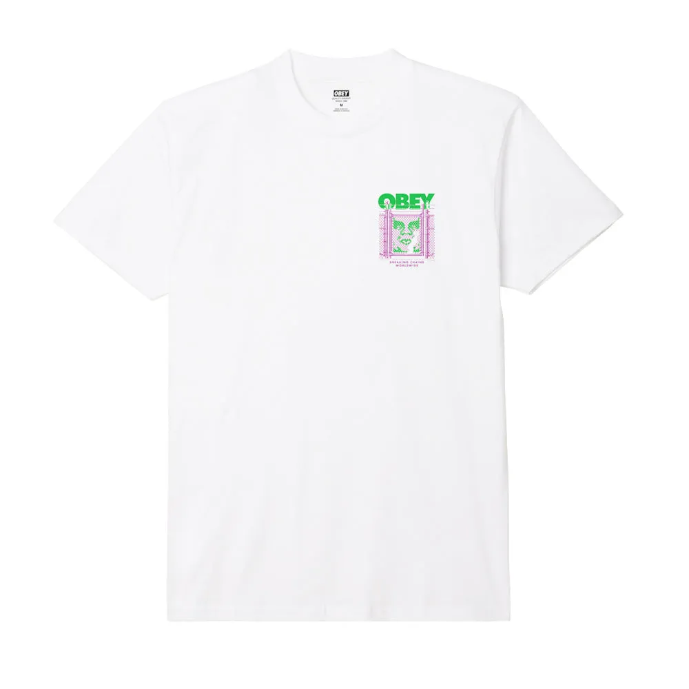 OBEY CHAIN LINK FENCE ICON CLASSIC T-SHIRT // WHITE