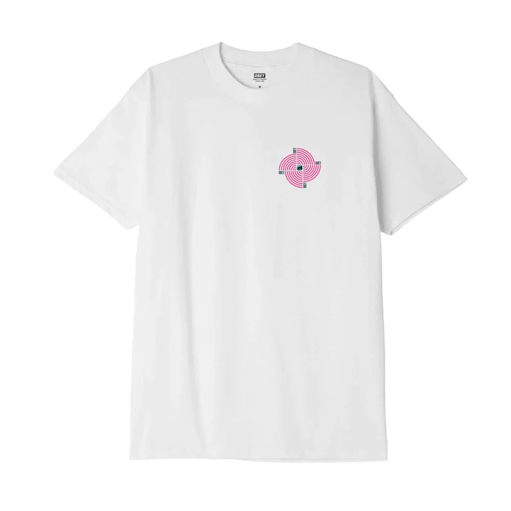 OBEY DOWNWARD SPIRAL TEE // WHITE